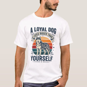 Camiseta Citação de Cachorro Husky Gravura Vintage Design p