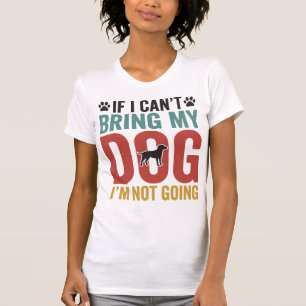 Camiseta Citação de Cachorro Vetor Vintage Se Eu Não Posso