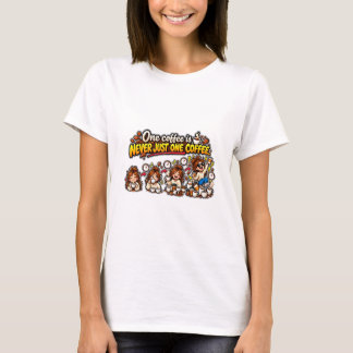 Camiseta Citação de Café Divertida Nunca é Suficiente