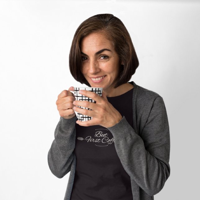 Camiseta Citação de café engraçada - preto (Criador carregado)