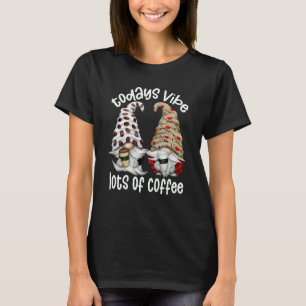 Camiseta Citação De Café Para Mulheres Com Muita Gnom De Ca