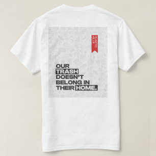 Camiseta Citação de Consciência da Poluição Plástica do Oce