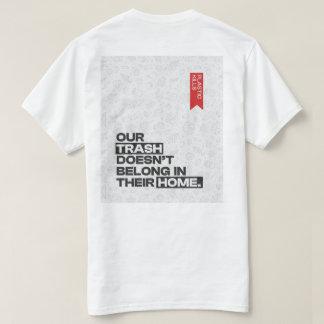 Camiseta Citação de Consciência da Poluição Plástica do Oce