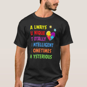 Camiseta Citação de Consciência do Autismo Aceitação Puzzle