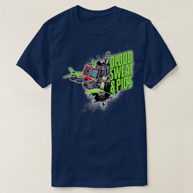 Camiseta Citação de corridas de drones ou de corridas (Frente do Design)
