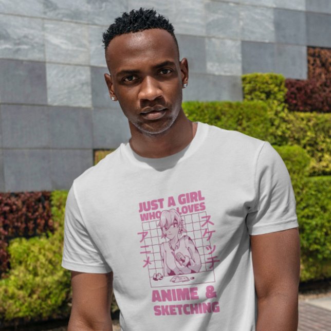 Camiseta Citação de Desenho da Menina de Animação (Criador carregado)