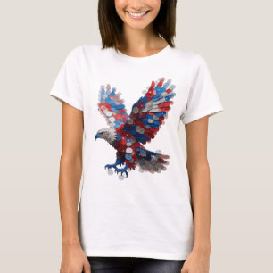 Camiseta Citação de Design Águia de Prata Legal