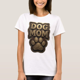 Camiseta Citação de design moderno em ouro para MÃE DE CACH