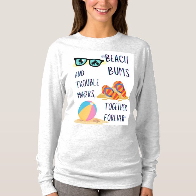Camiseta citação de dia de praia (Frente)