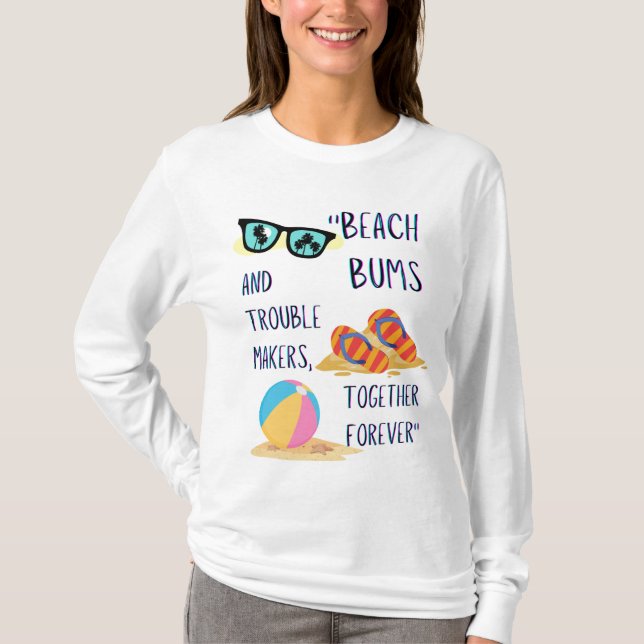 Camiseta citação de dia de praia (Frente)