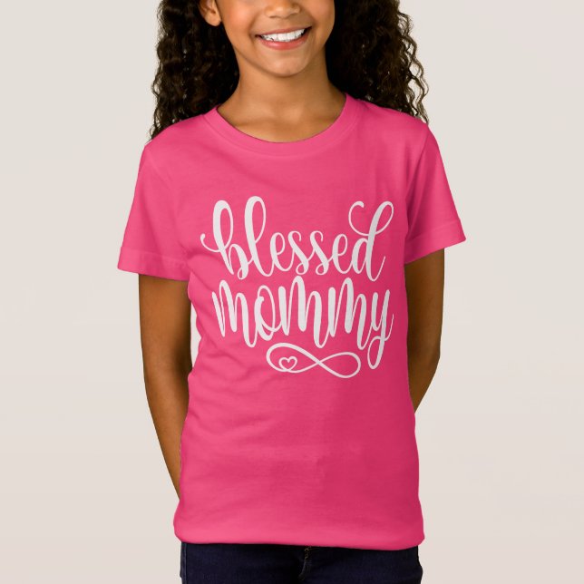 Camiseta Citação de Dias de as mães de Mamãe abençoada | T- (Frente)