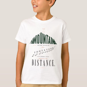 Camiseta Citação de Distância dos Passos da Montanha