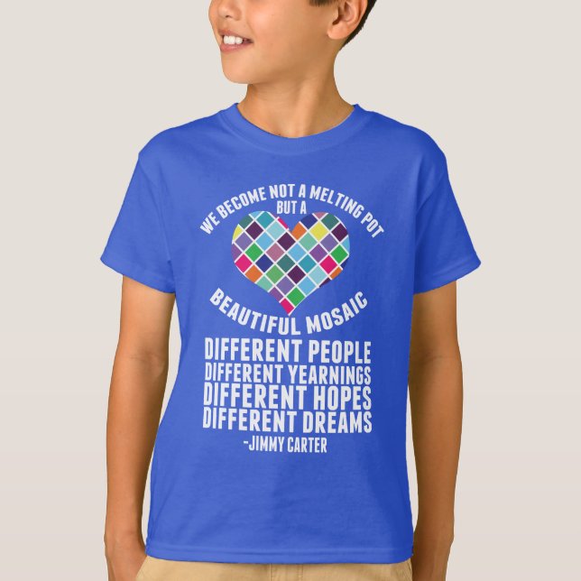 Camiseta Citação de Dreamers DACA de Jimmy Carter Kids (Frente)