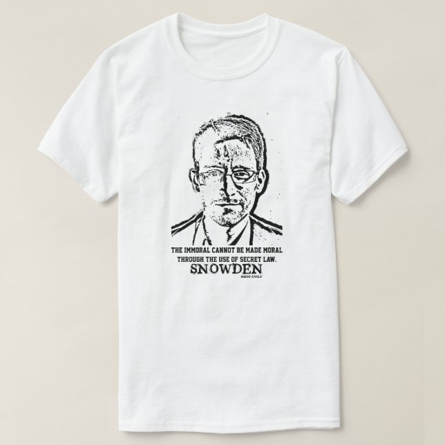 Camiseta Citação de Edward Snowden (Frente do Design)