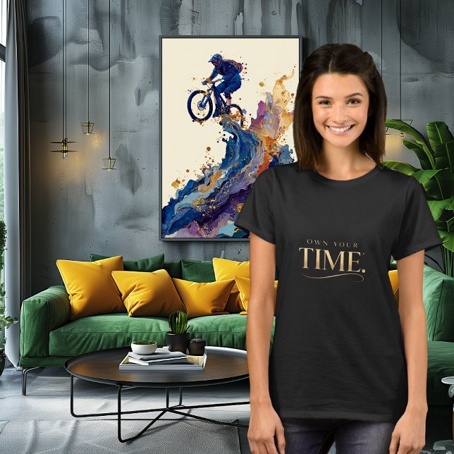 Camiseta Citação de Empoderamento Minimalista 'Assuma o Con (Criador carregado)
