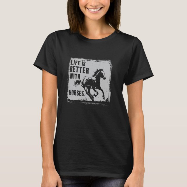 Camiseta Citação de Equitação para Mulheres (Frente)