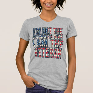 Camiseta Citação de Esposa Veterana Design Vetorial Patriót