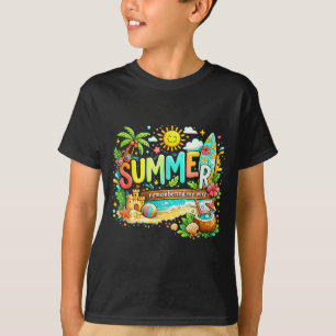 Camiseta Citação de férias de verão na praia lembrando meu