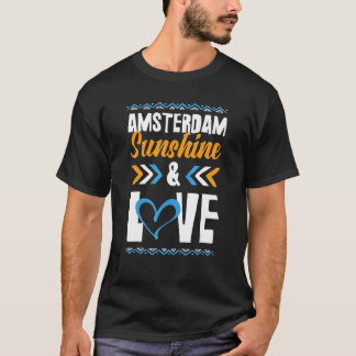 Camiseta Citação de Férias do Partido do Amor de Amsterdã S