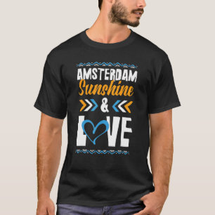 Camiseta Citação de Férias do Partido do Amor de Amsterdã S
