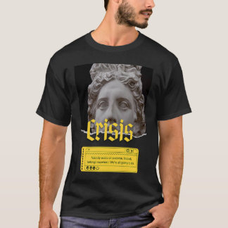 Camiseta Citação de Filosofia de Crise Existencialista
