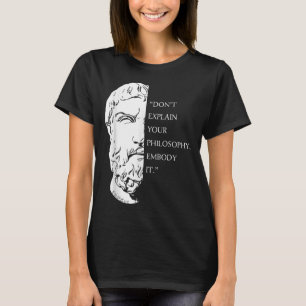 Camiseta Citação de Filosofia Estática Design - Sabedoria E
