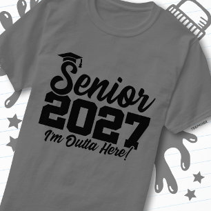 Camiseta Citação de Formatura Fora Daqui Turma de 2027
