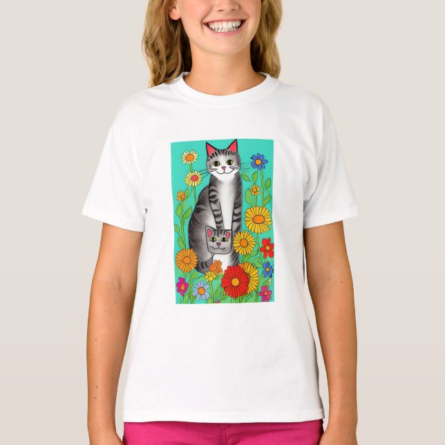 Camiseta Citação de Gato e Gato de Gatinho (Frente)