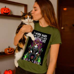 Camiseta Citação de Gato Estranho Engraçado   Cat é o chefe