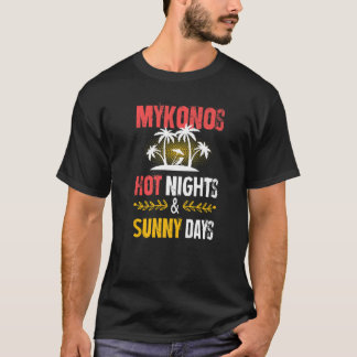 Camiseta Citação de Grécia de Férias do Partido Mykonos Nig