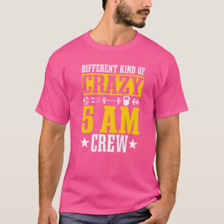 Camiseta Citação de Gym com Esquadrão de Trabalho 5am