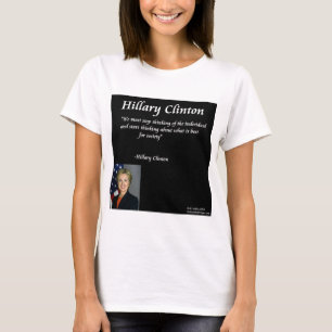 Camiseta Citação de Hillary Clinton sobre "Indivíduos"