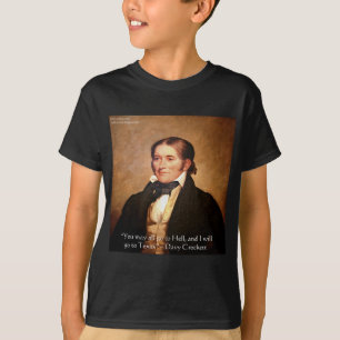 Camiseta Citação de Humor "Davy Crockett Indo para o Texas"
