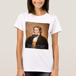 Camiseta Citação de Humor "Davy Crockett Indo para o Texas"