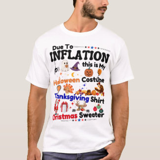 Camiseta Citação de Humor Devido à Inflação