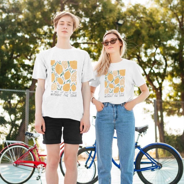 Camiseta Citação de Inspiração de Limão Amarelo Retroativo (Criador carregado)