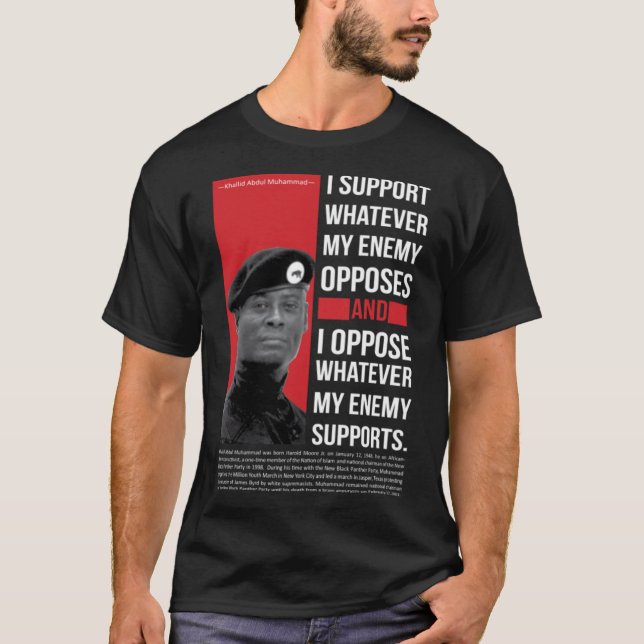 Camiseta citação de Khalid Abdul Muhammad (Frente)