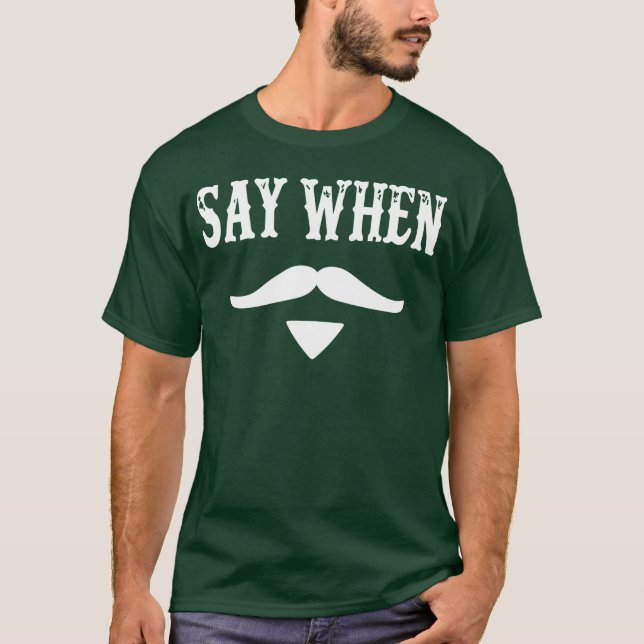 Camiseta Citação de Lápide Dizer Quando família (Frente)