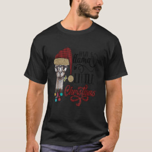 Camiseta Citação de lhama de Natal festivo Natalino árvore
