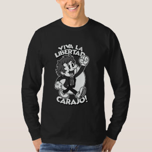 Camiseta Citação de Liberdade Libertária Javier Milei Retro