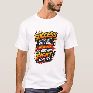 Camiseta Citação de Lutador de Sucesso