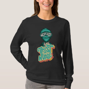 Camiseta Citação de Máscara Facial de Enfermeira