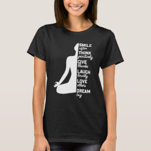 Camiseta Citação de Meditação Yoga Zen Para Atenção Plena d