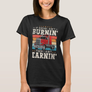 Camiseta Citação de Mens  Trucker Motorista de Caminhão Sem