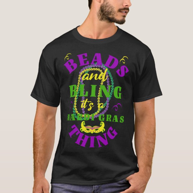 Camiseta Citação de Miçangas e Mascarada de Bling É um Mard (Frente)