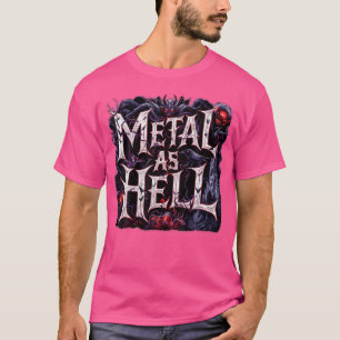Camiseta Citação de Música Metal como Inferno Pesado