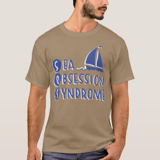 Camiseta Citação de obsessão pelo mar Citação de obsessão p