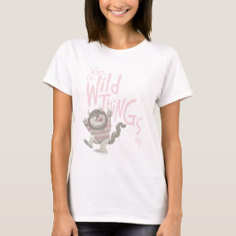 Camiseta Citação de Onde os Monstros Vivem - Rosa