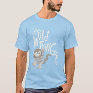 Camiseta Citação de Onde Vivem os Monstros - Azul