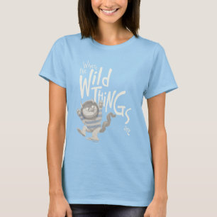 Camiseta Citação de Onde Vivem os Monstros - Azul